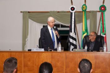 Foto - Sessão Solene - Entrega de Titulo de Cidadão Pedra-belense ao Exmo Dep. Estadual Barros Munhoz