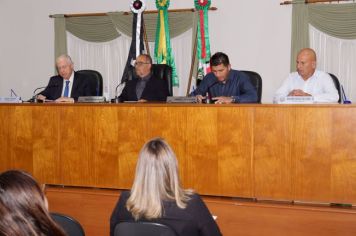 Foto - Sessão Solene - Entrega de Titulo de Cidadão Pedra-belense ao Exmo Dep. Estadual Barros Munhoz