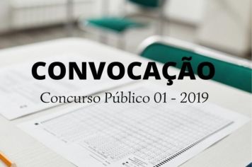 Convocação - Concurso Público 01/2019