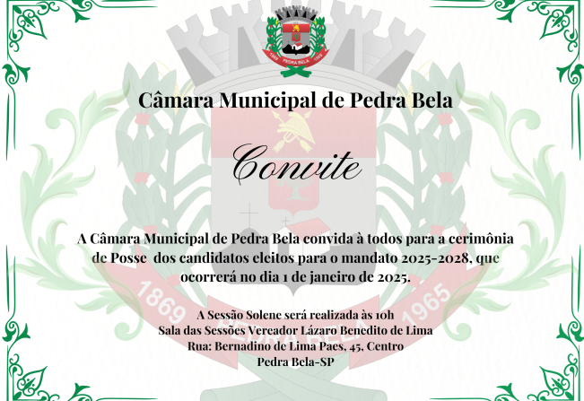 Convite Cerimônia de Posse 
