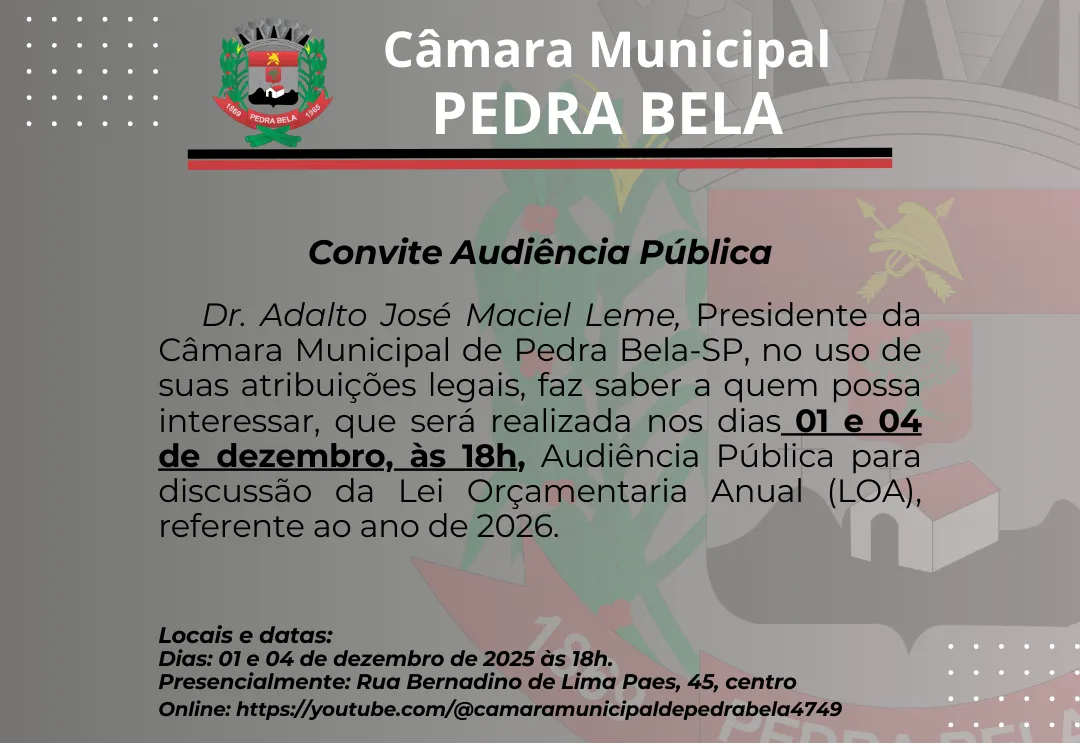 Convite Audiência Pública